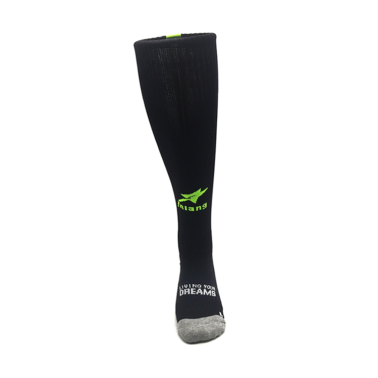 019shoes:High quality wholesale custom non slip men compression soccer football socks